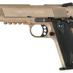 Walther Colt Government 22LR 1911 A1 Rail Gun with Flat Dark Earth (FDE) Finish