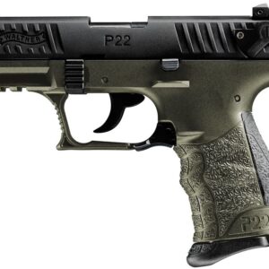 Walther P22Q Military 22LR Rimfire Pistol with OD Green Frame