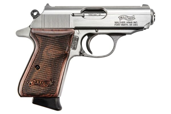 Walther PPK/s 380 ACP Stainless Pistol with Walnut Grips